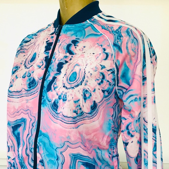 ADIDAS Rare NWT GEODE Agate Marble Print JACKET L - Picture 13 of 16